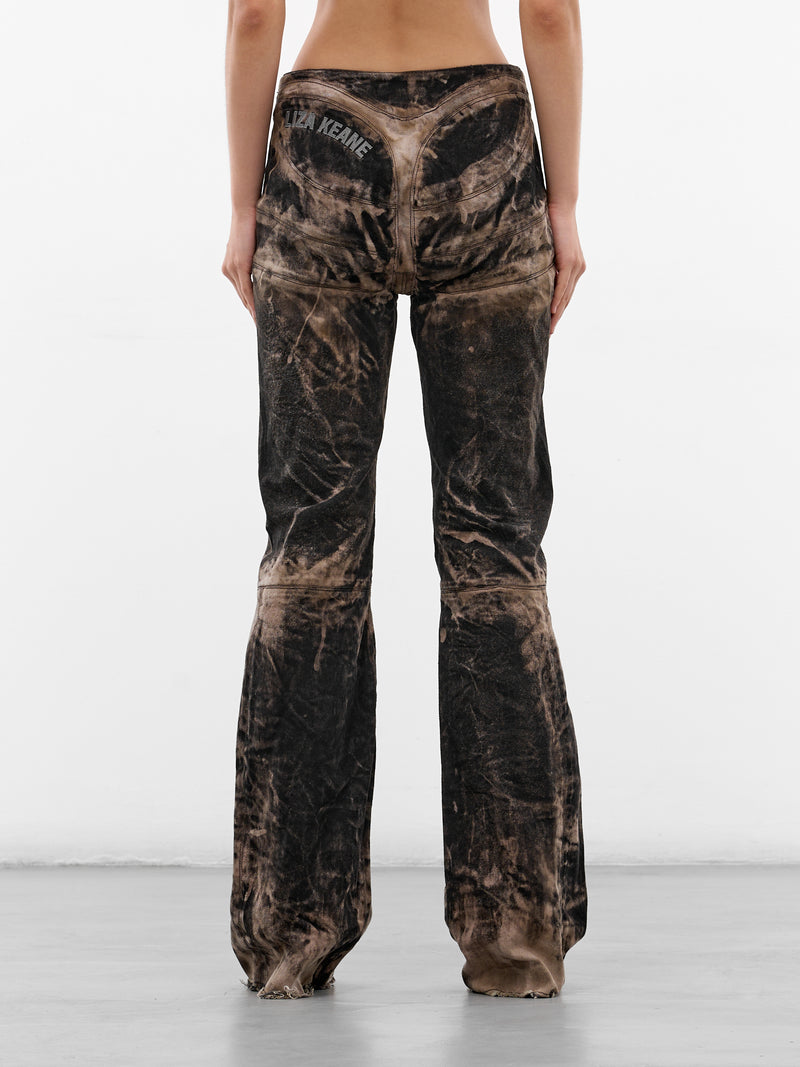 Black Bleached Denim Rider Pants (LKSS26-RIDER-DEN-BLACK)