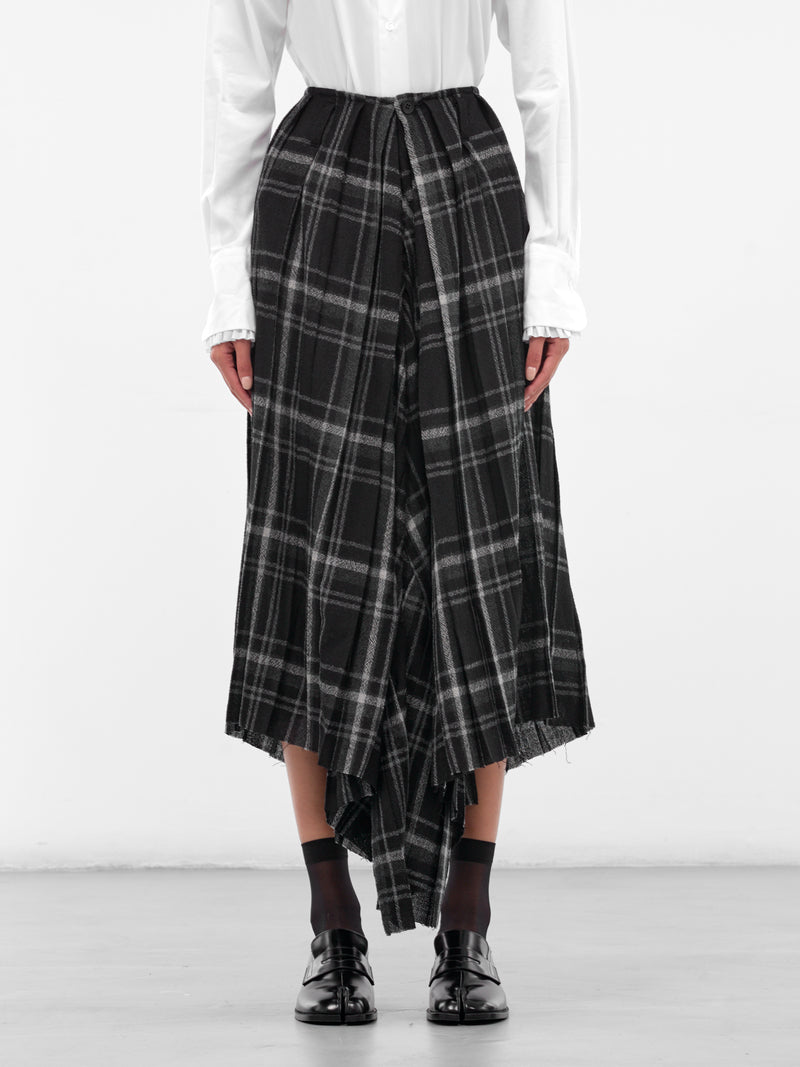 Black Tartan Baggy Trousers (LL-P04-122-BLACK)