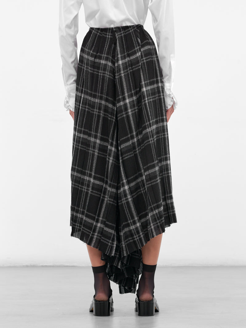 Black Tartan Baggy Trousers (LL-P04-122-BLACK)