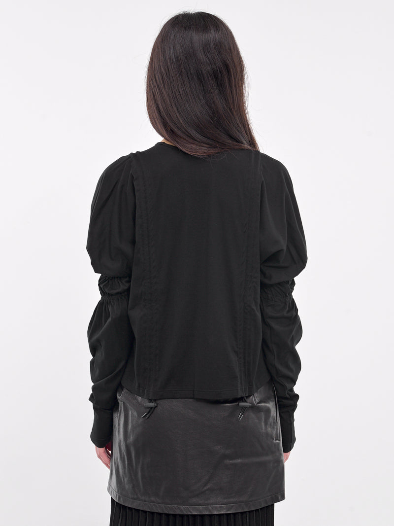 Gathered String Top (LO-T01-038-BLACK)