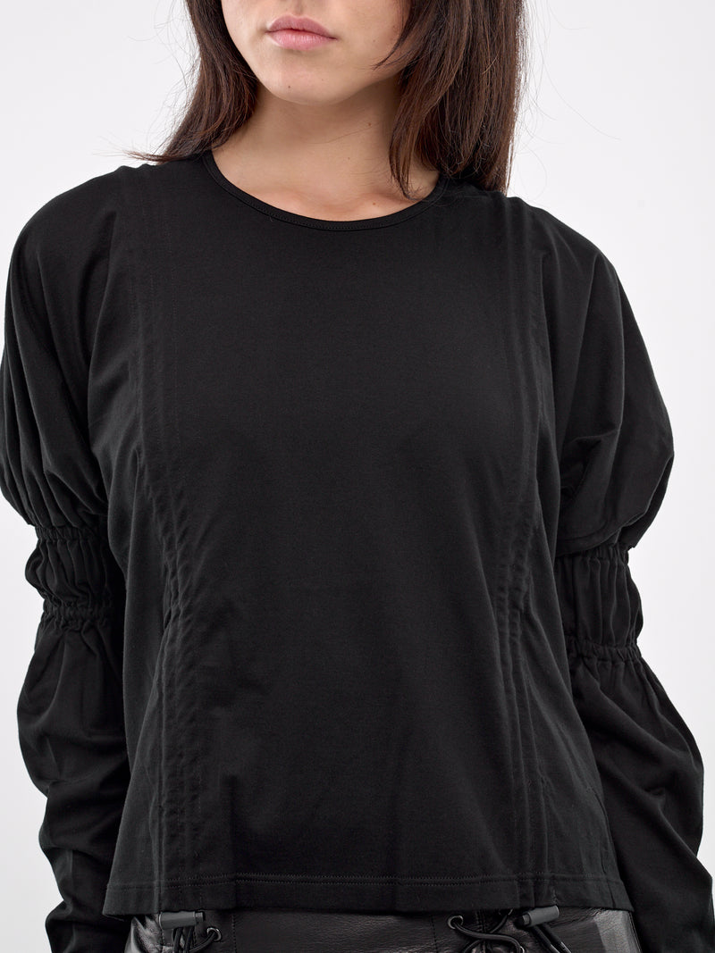 Gathered String Top (LO-T01-038-BLACK)