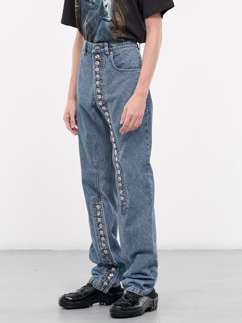 Button Fly Jeans (LOF4MT06AP-TE427-BLUE-DENIM)