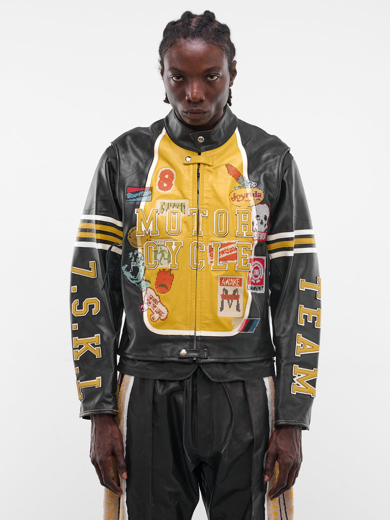 Black Leather Rider Moto Jacket (LT-SV-NRS-1001-BLACK)