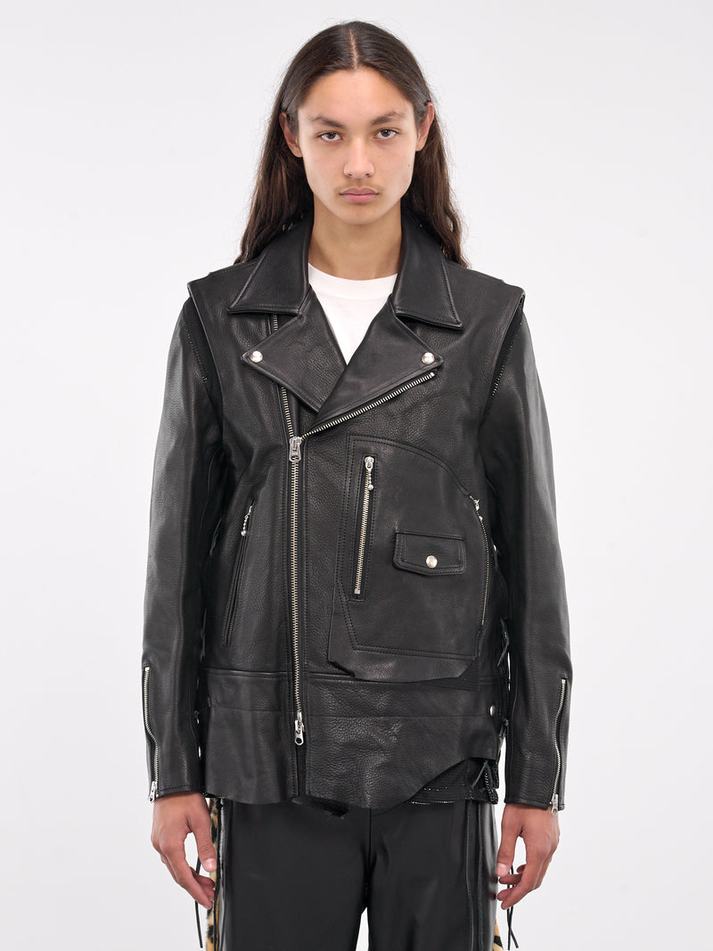Double Rider Leather Jacket (LT-SV-NYA-1002-BLACK)