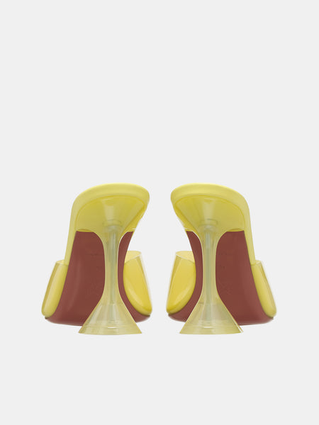 Amina Muaddi Lupita Glass Slipper - Transparent / Orange