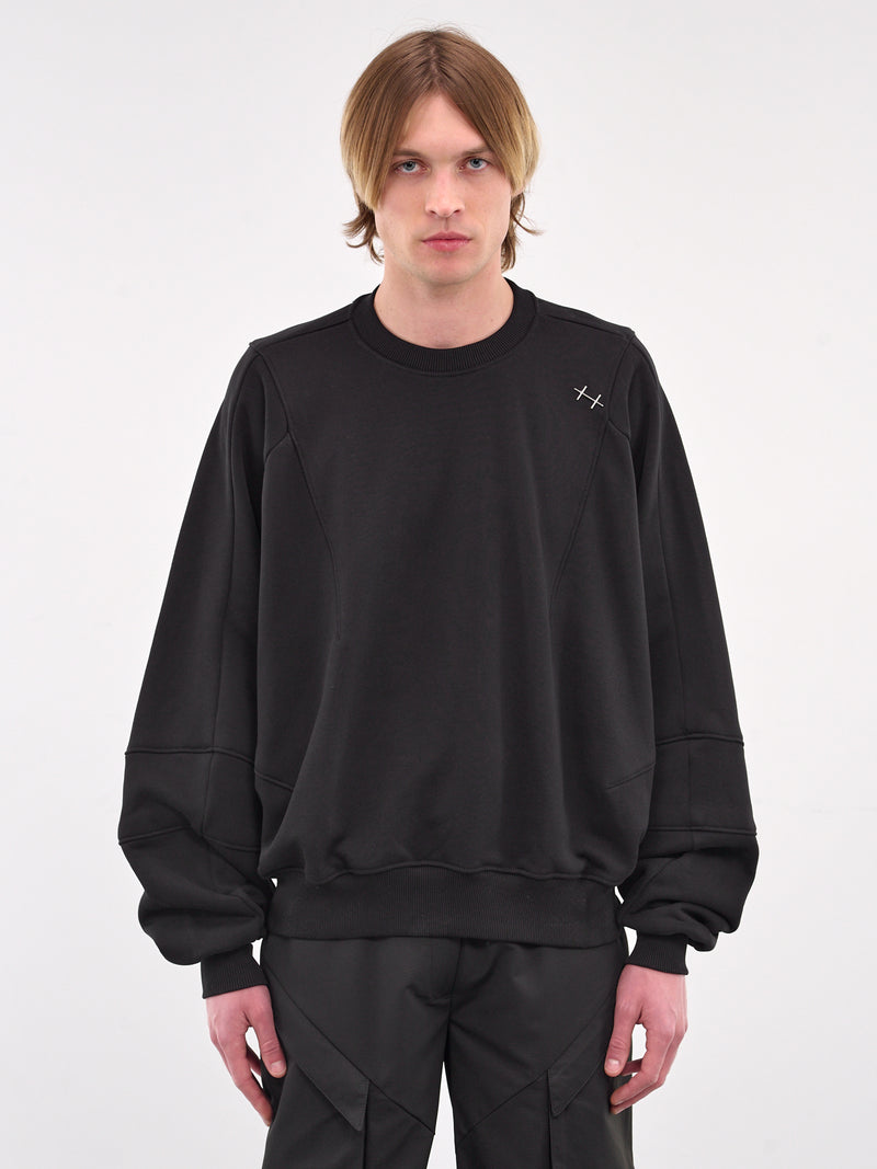 Plicate Crewneck (M-08-062-BLACK)
