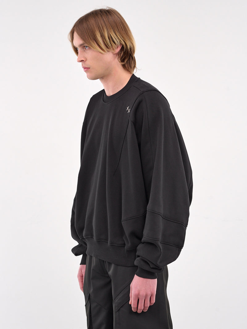 Plicate Crewneck (M-08-062-BLACK)