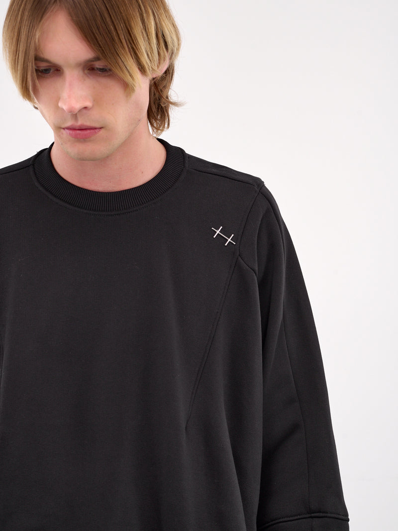 Plicate Crewneck (M-08-062-BLACK)