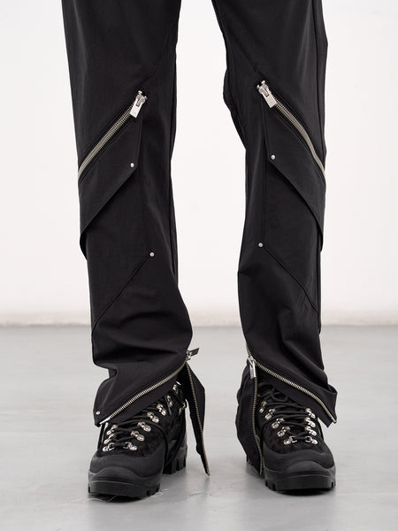 【関税込み】HELIOT EMIL ブラック Frazil カーゴパンツ Heliot Emil BLACK FRAZIL CARGO TROUSER - BLACK | Garmentory