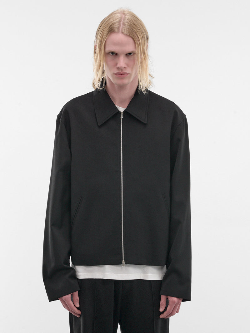 Black Worsted Wool Mini Jacket (M2230MBW-BLACK-WORSTED)