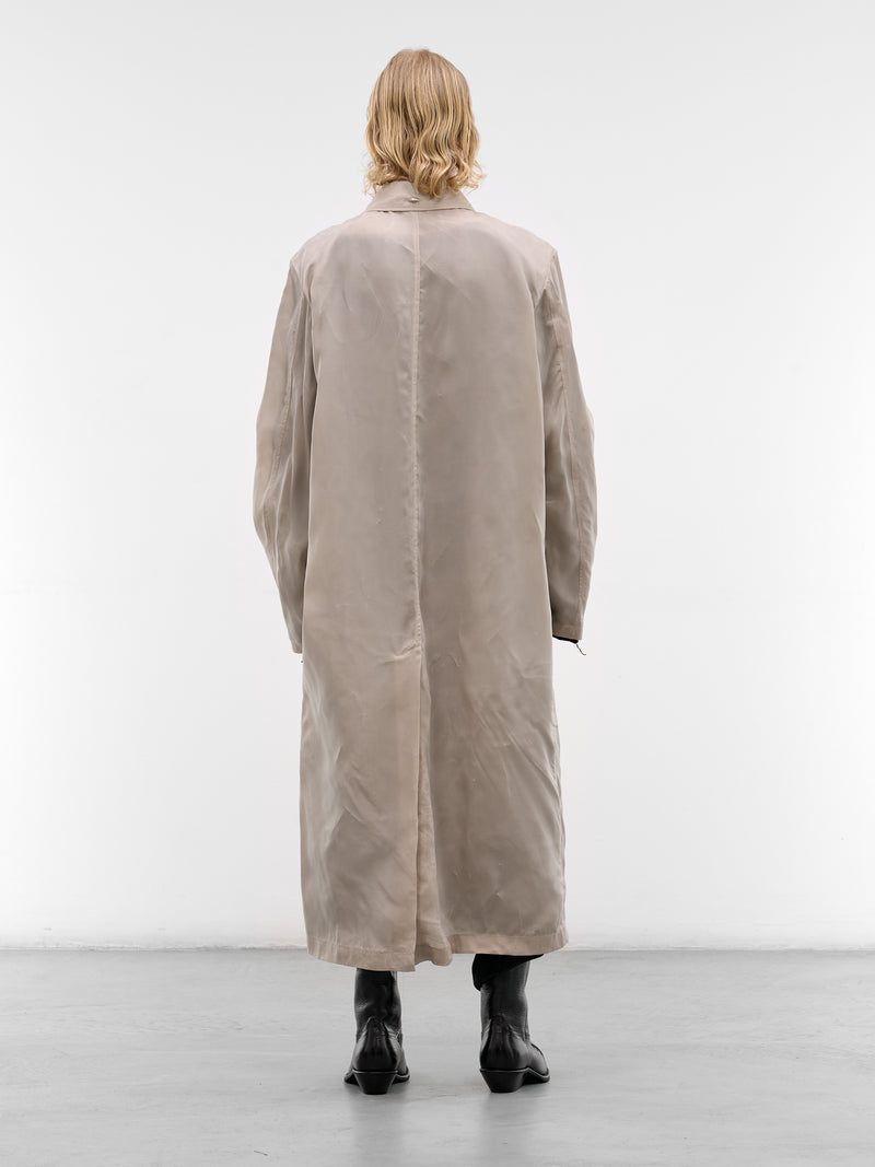 Wax-Dipped Oversized Cloak Carcoat (M2261CG-GHOST-GREY-WAX-DIPPED-)