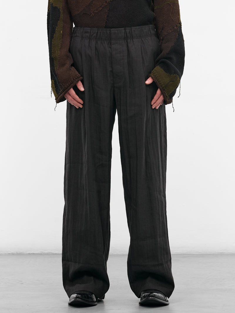 Black Tech-Flax Leisure Trousers (M2264LS-SOOT-BLACK-TECHFLAX)