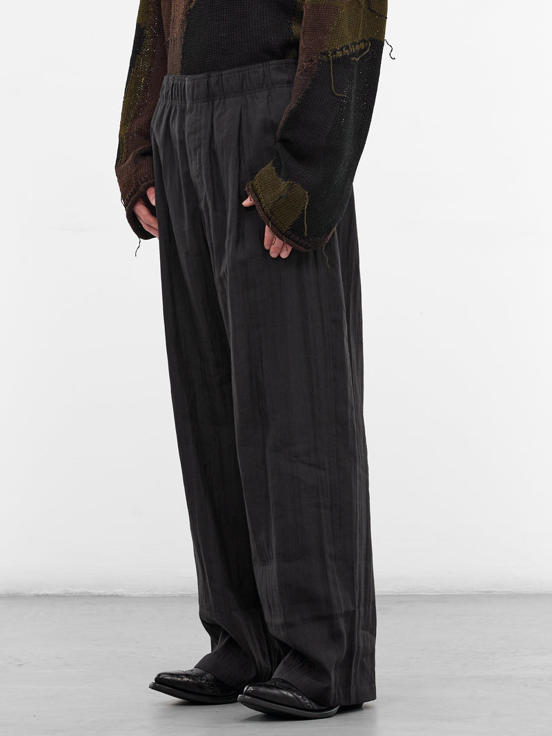 Black Tech-Flax Leisure Trousers (M2264LS-SOOT-BLACK-TECHFLAX)