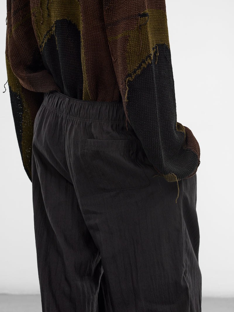 Black Tech-Flax Leisure Trousers (M2264LS-SOOT-BLACK-TECHFLAX)