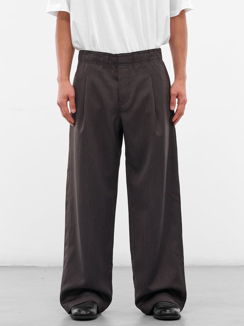 Brown Wool Havana Leisure Trousers (M4254LH-HAVANA-BROWN)