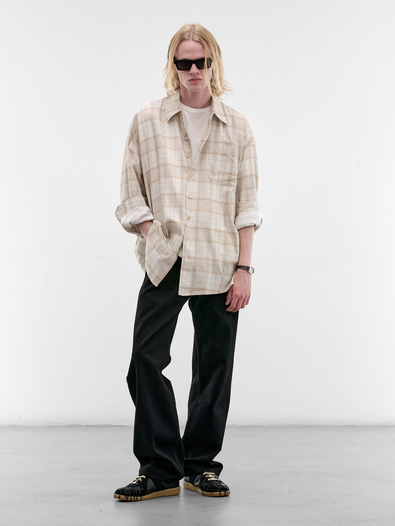 Beige Check Cotton Shirt (M4262BSC-STELLA-CHECK-PRINT)