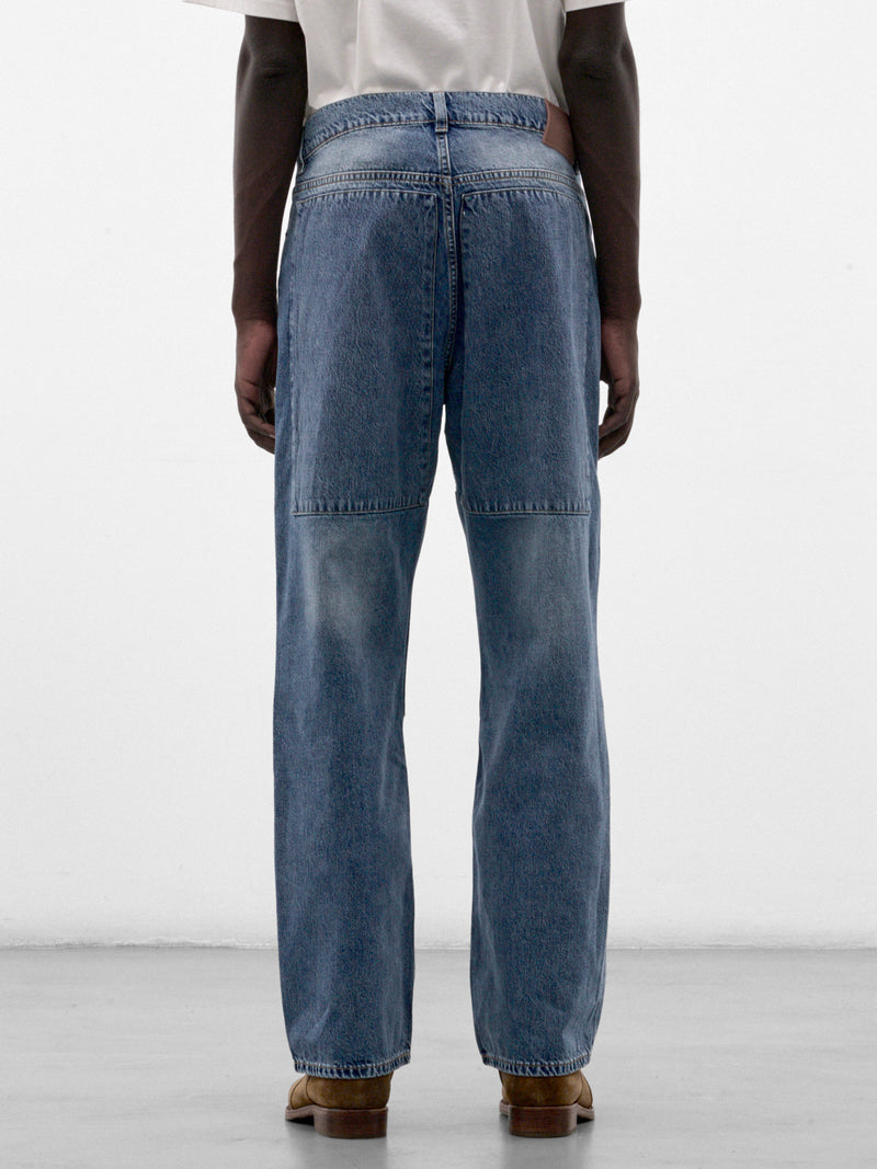 Patched Saddle Third Cut Jeans (M4265PS-PATCHED-SADDLE-WASH)