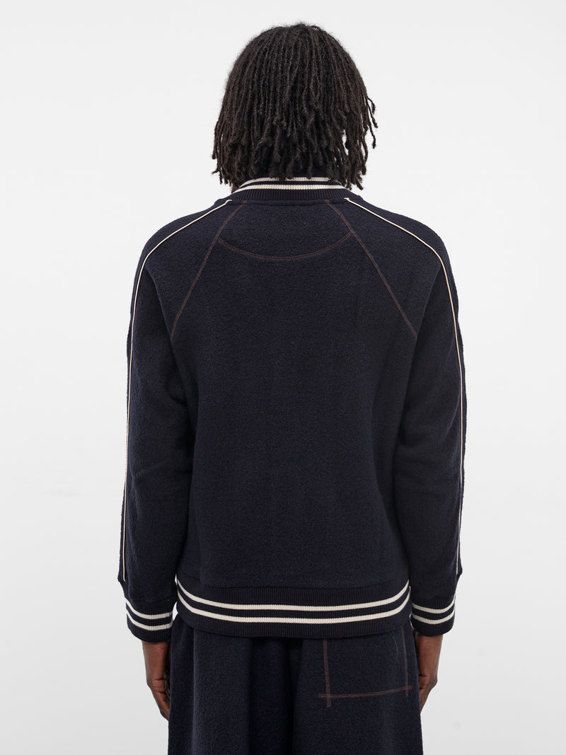 Navy October Wool Varsity Jacket (MA25JE18-JE04-503-NAVY)