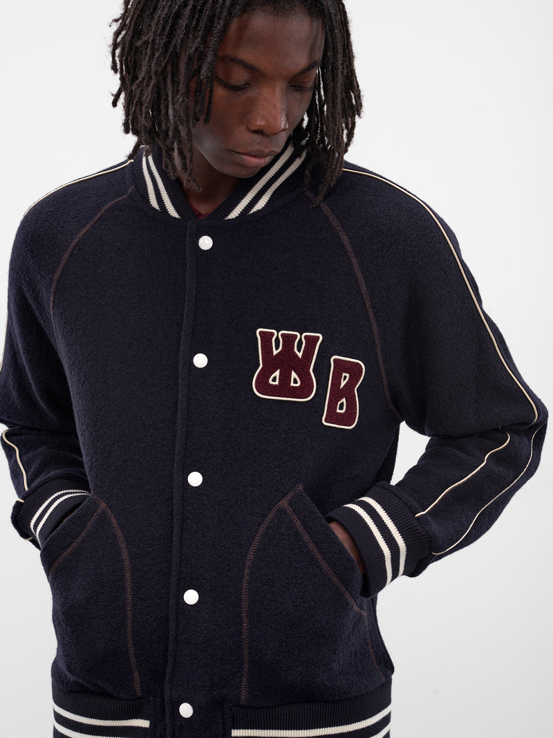 Navy October Wool Varsity Jacket (MA25JE18-JE04-503-NAVY)