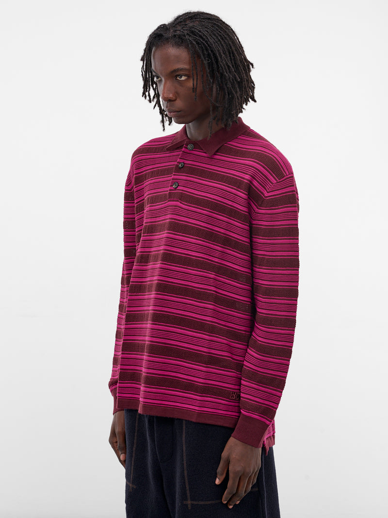 Burgundy Billie Knit Polo Shirt (MA25KN39-WO08-352-BURGUNDY-MAG)