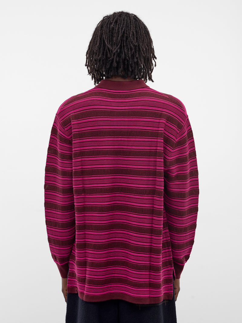 Burgundy Billie Knit Polo Shirt (MA25KN39-WO08-352-BURGUNDY-MAG)