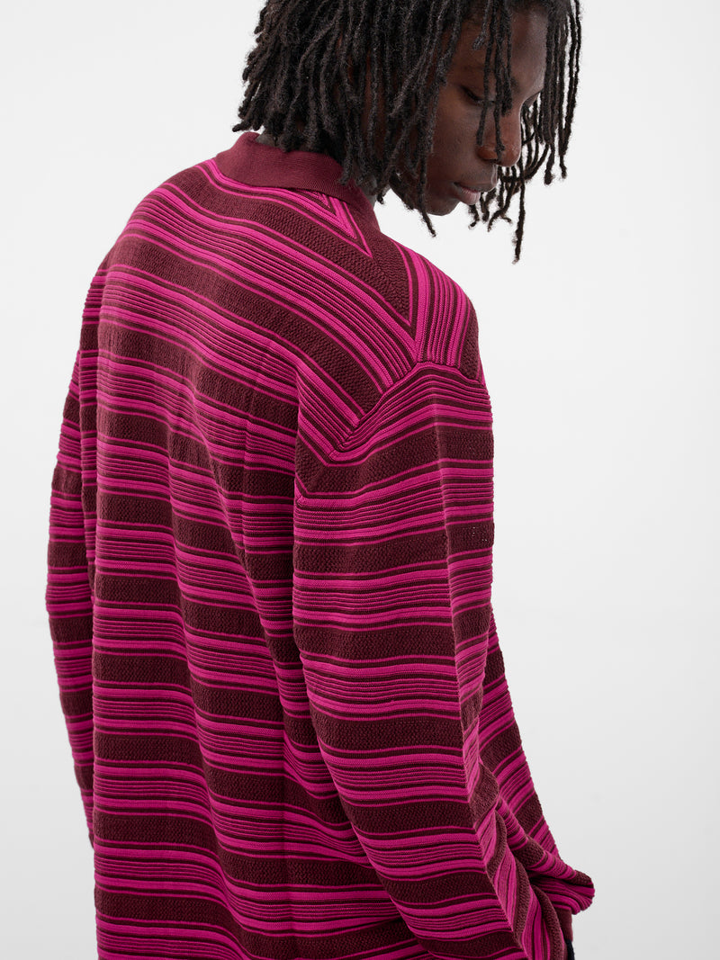 Burgundy Billie Knit Polo Shirt (MA25KN39-WO08-352-BURGUNDY-MAG)