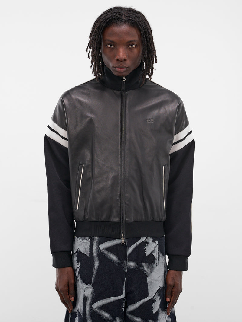 Navy Nomad Leather Contrast Jacket (MA25LE04-LE02-999-NAVY)