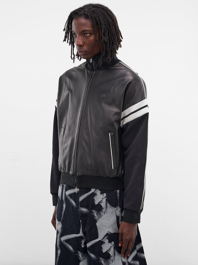 Navy Nomad Leather Contrast Jacket (MA25LE04-LE02-999-NAVY)