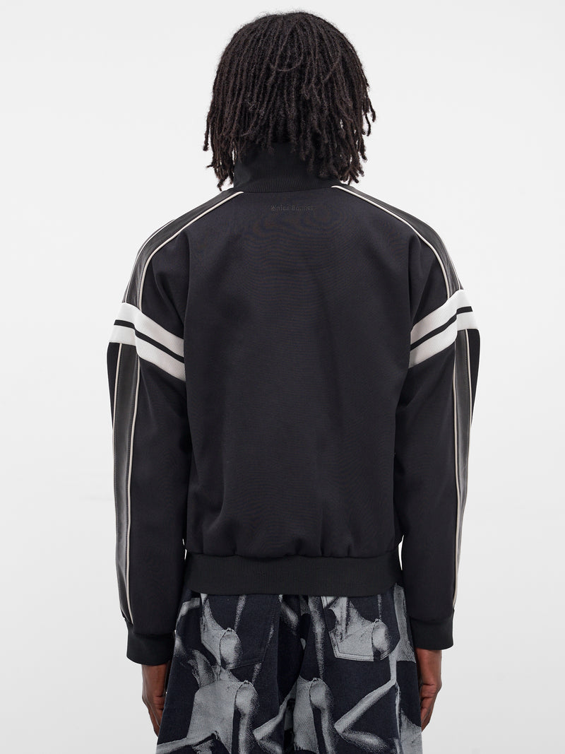 Navy Nomad Leather Contrast Jacket (MA25LE04-LE02-999-NAVY)