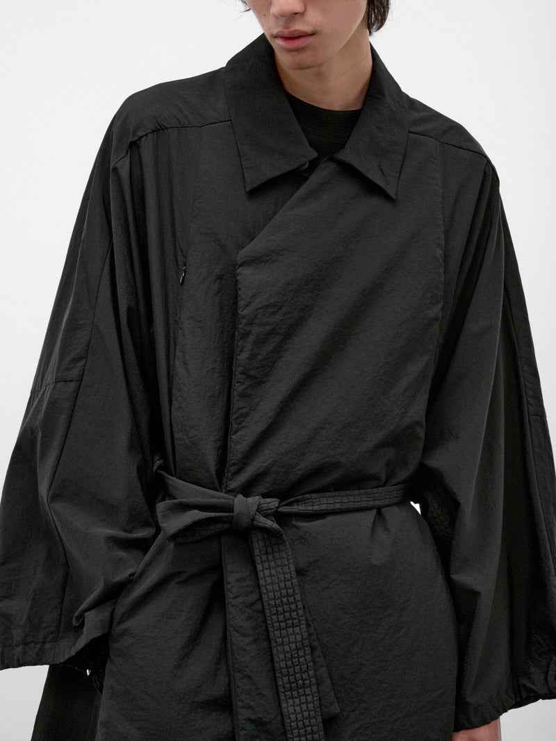 Black Nylon-Cotton Mackay Coat (MACKAY-MATIA-BLACK)