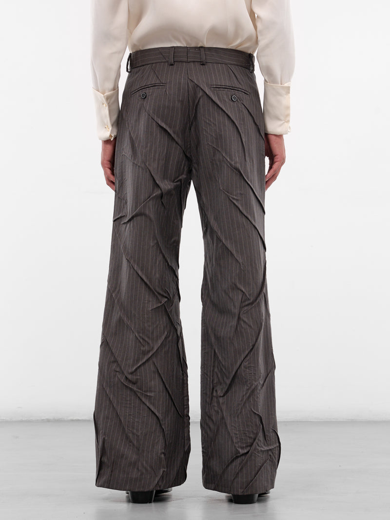 Gray Maestria Pleated Pinstripe Trousers (MAESTRIA-PANTS-PINSTRIPED-GREY)