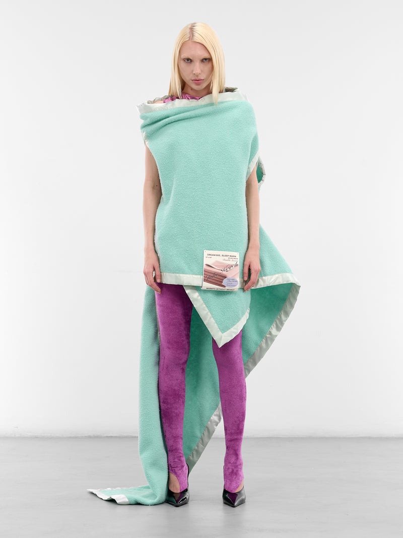 Mafel Recycled Blanket Cape Dress (MAFEL-RECYCLED-WHITE)