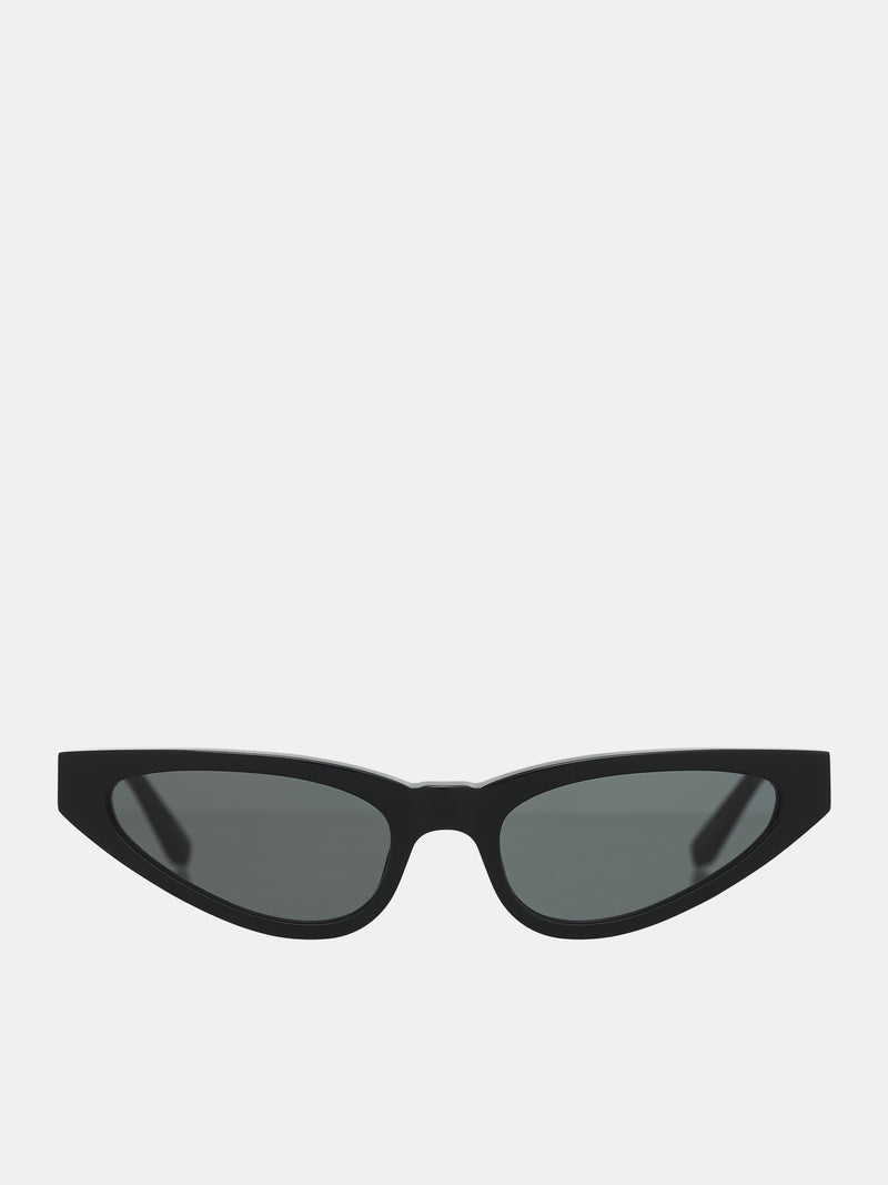 Magda Butrym Cat Eye Sunglasses (MAGDA24C1SUN-BLACK-SILVER-GREY)