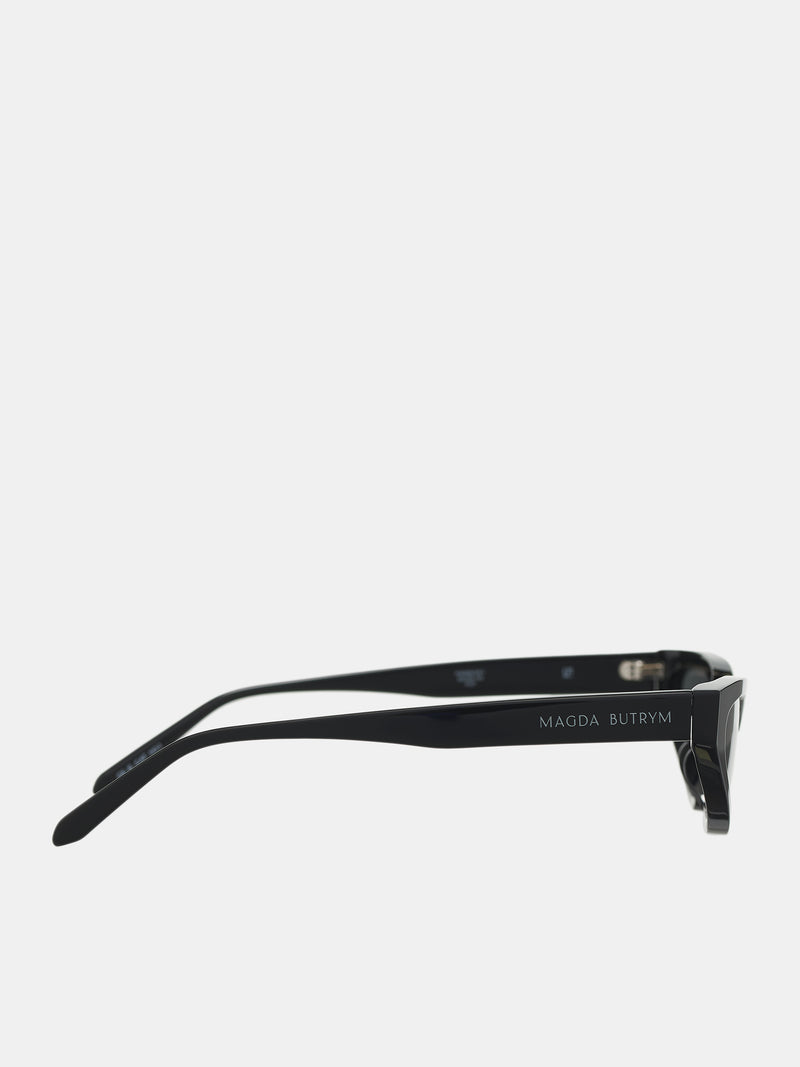 Cat Eye Sunglasses (MAGDA24C1SUN-BLACK-SILVER-GREY)