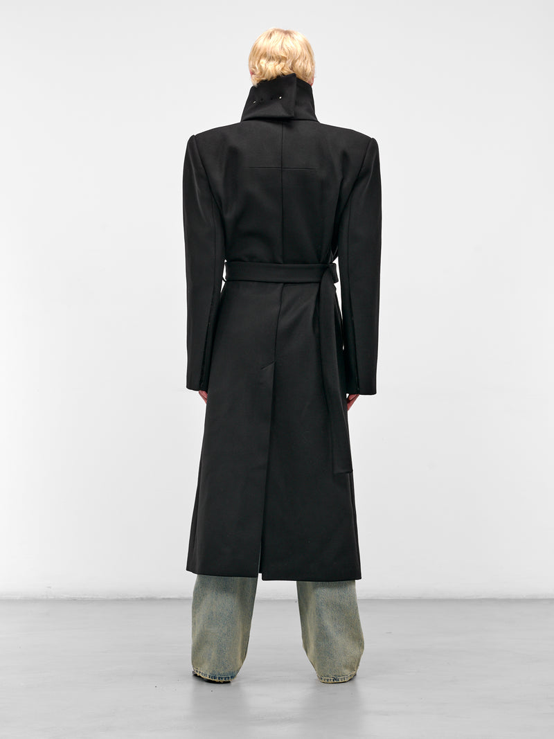 Black Oversized Gleb Wool Overcoat (MAT01C003-SCLERA-BLACK)