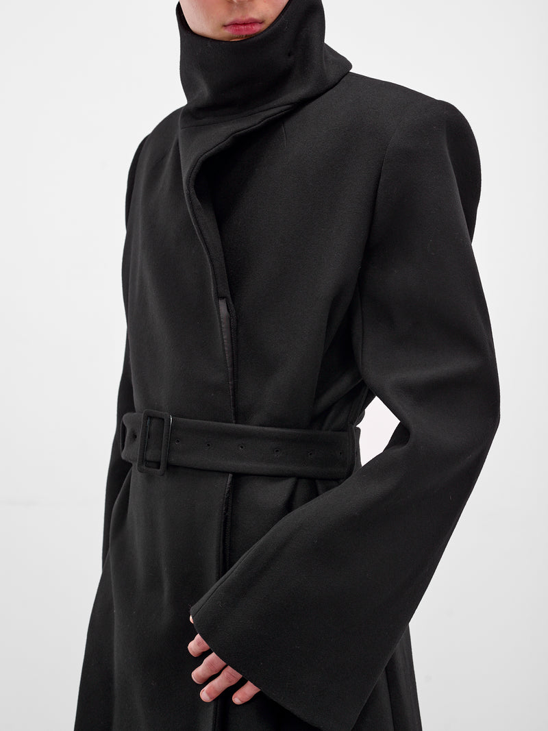Black Oversized Gleb Wool Overcoat (MAT01C003-SCLERA-BLACK)