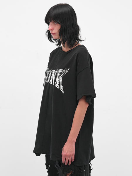 plllllleeeasse Tシャツ BLACK M Black Punk Graphic Tee (MAT01T007-SCLERA-BLACK)
