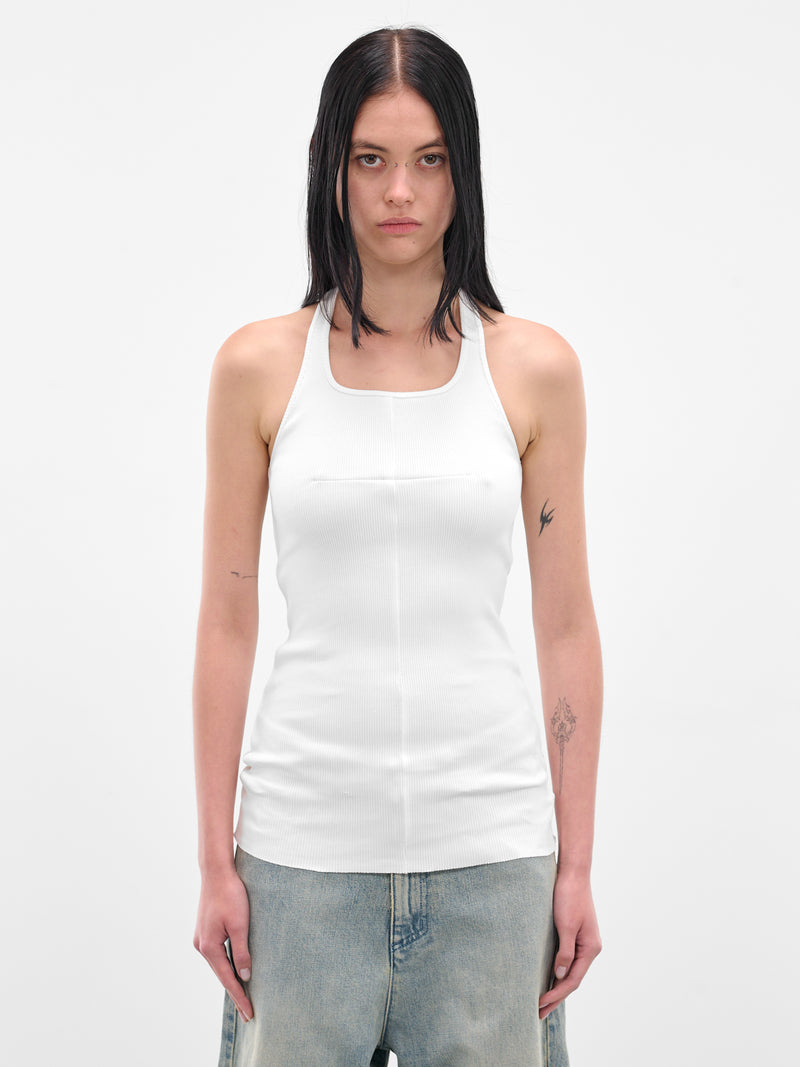 White Cross Seam Tank Top (MAT01T101-CHADD-WHITE)