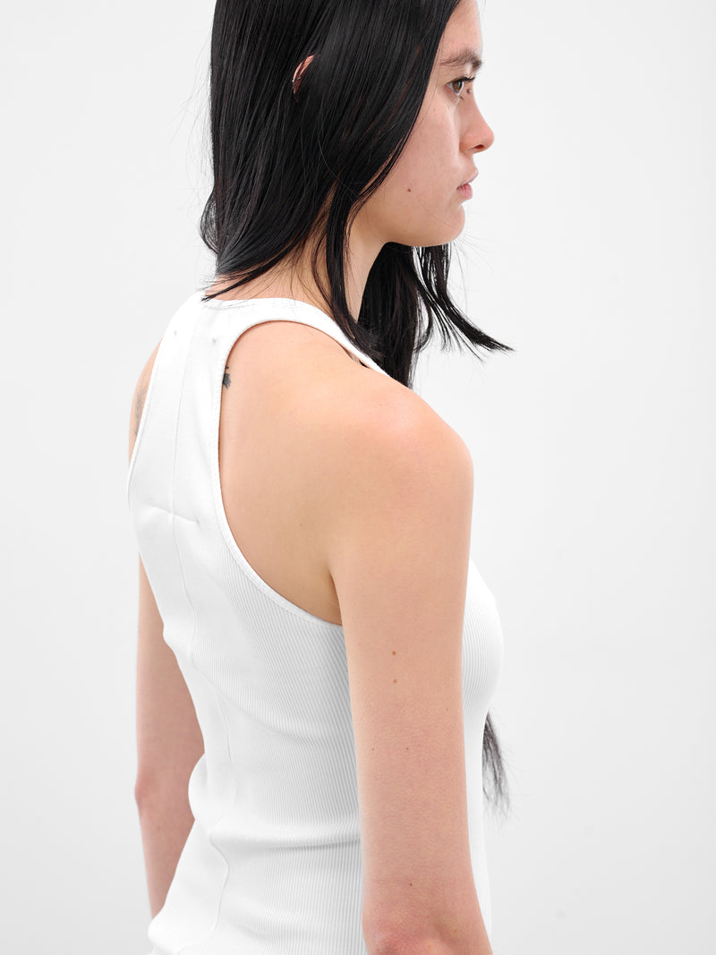 White Cross Seam Tank Top (MAT01T101-CHADD-WHITE)