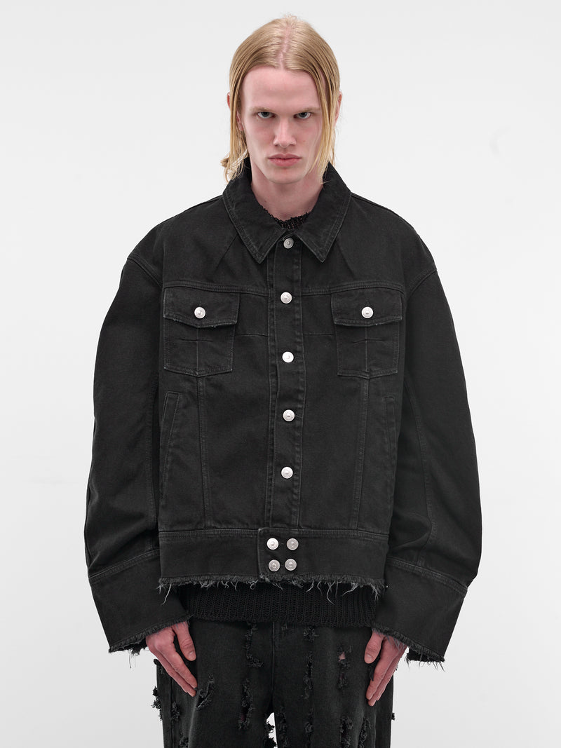 Black Pierre M. Denim Jacket (MAT02J004-SCLERA-BLACK)