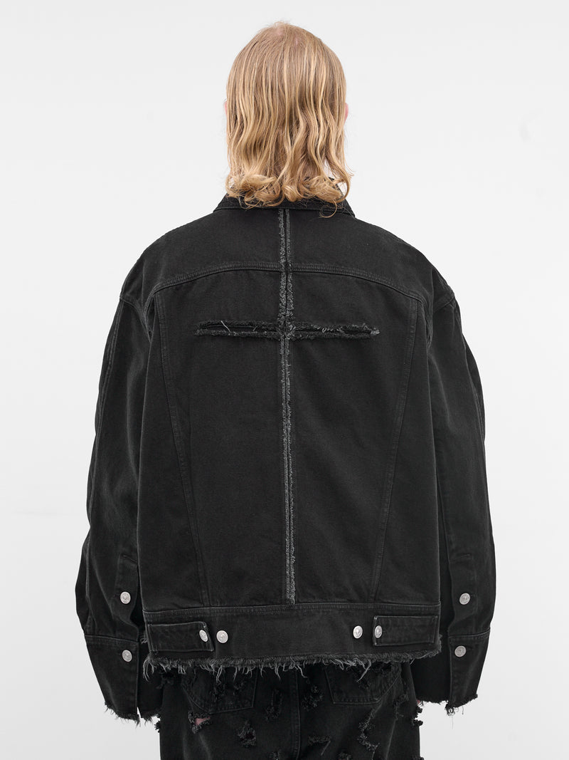 Black Pierre M. Denim Jacket (MAT02J004-SCLERA-BLACK)
