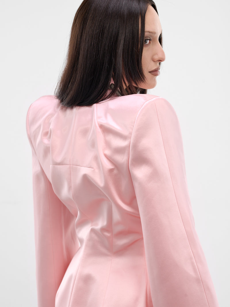 Pink Madame R. Silk Blazer (MAT02J103-ROSE-PINK)