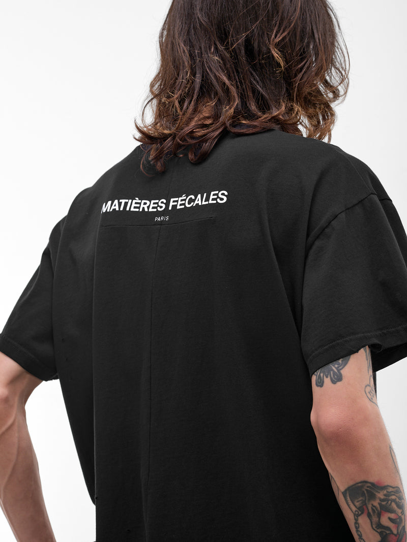 Black Cotton Graphic Hannah Tee (MAT02T006-SCLERA-BLACK)