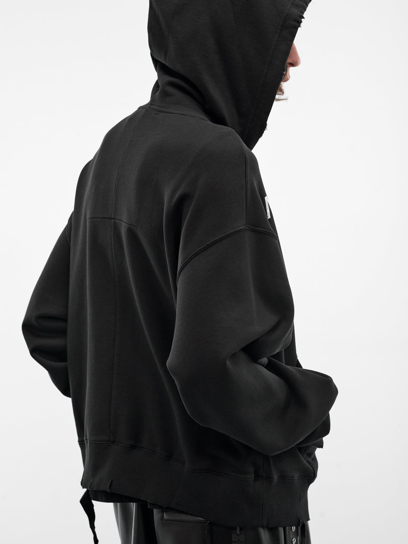 Black Cotton Never Conform Hoodie (MAT02T022-SCLERA-BLACK)