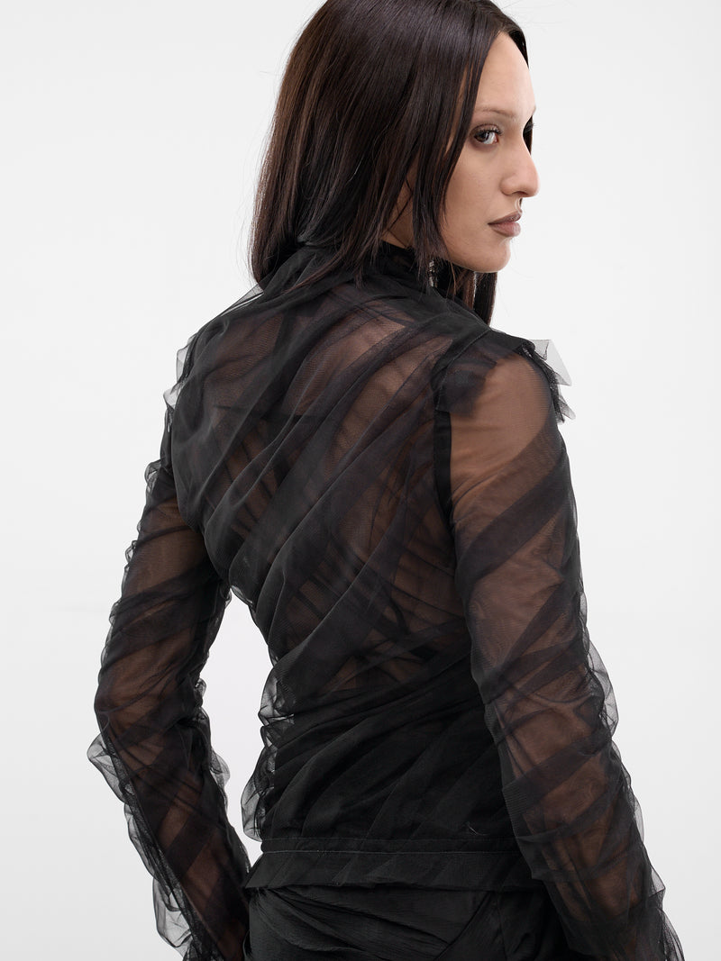Black Lola Tulle Top (MAT02T106-SCLERA-BLACK)