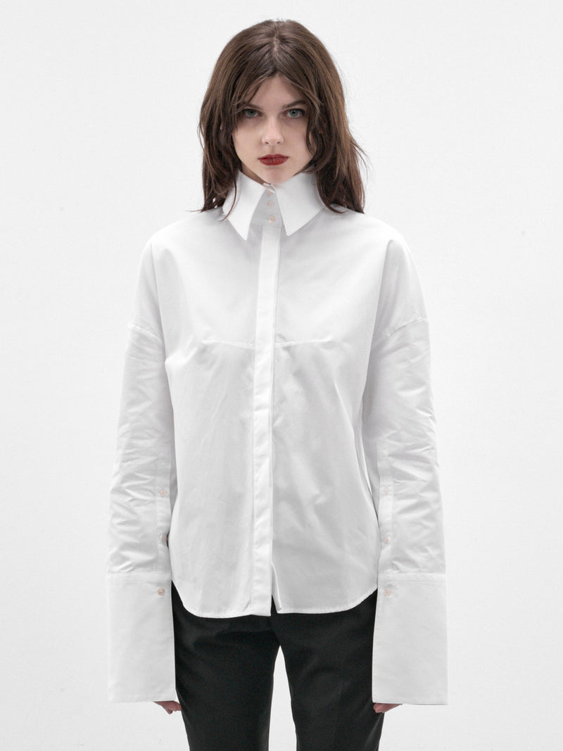 Daphne White Cotton Shirt (MAT03B101-WHITE)