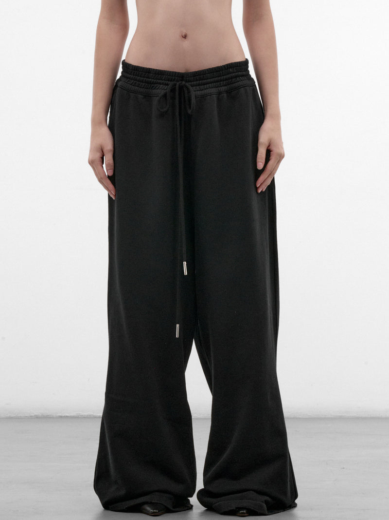 Black Cotton Wide Sweatpants (MAT03P006-BLACK)