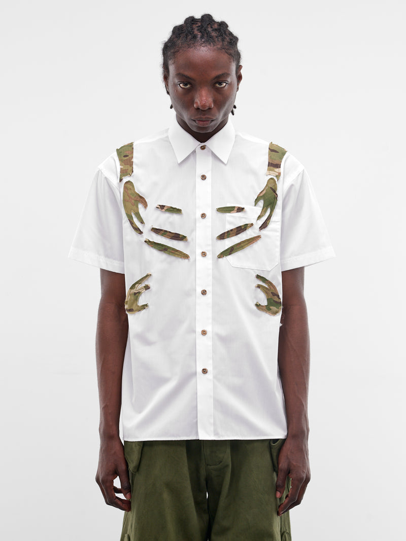 Mother & Son Camo Applique Shirt (MB-SHIR-MOTHER-&-SON-WHITE-CAM)