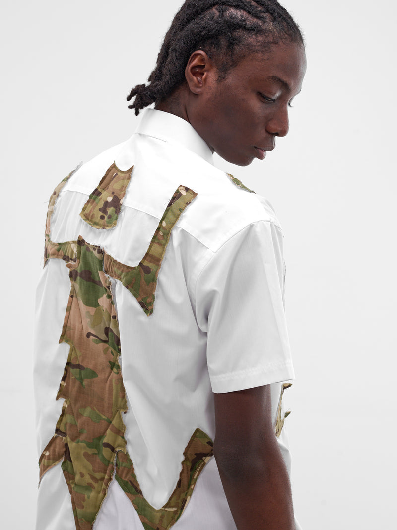 Mother & Son Camo Applique Shirt (MB-SHIR-MOTHER-&-SON-WHITE-CAM)