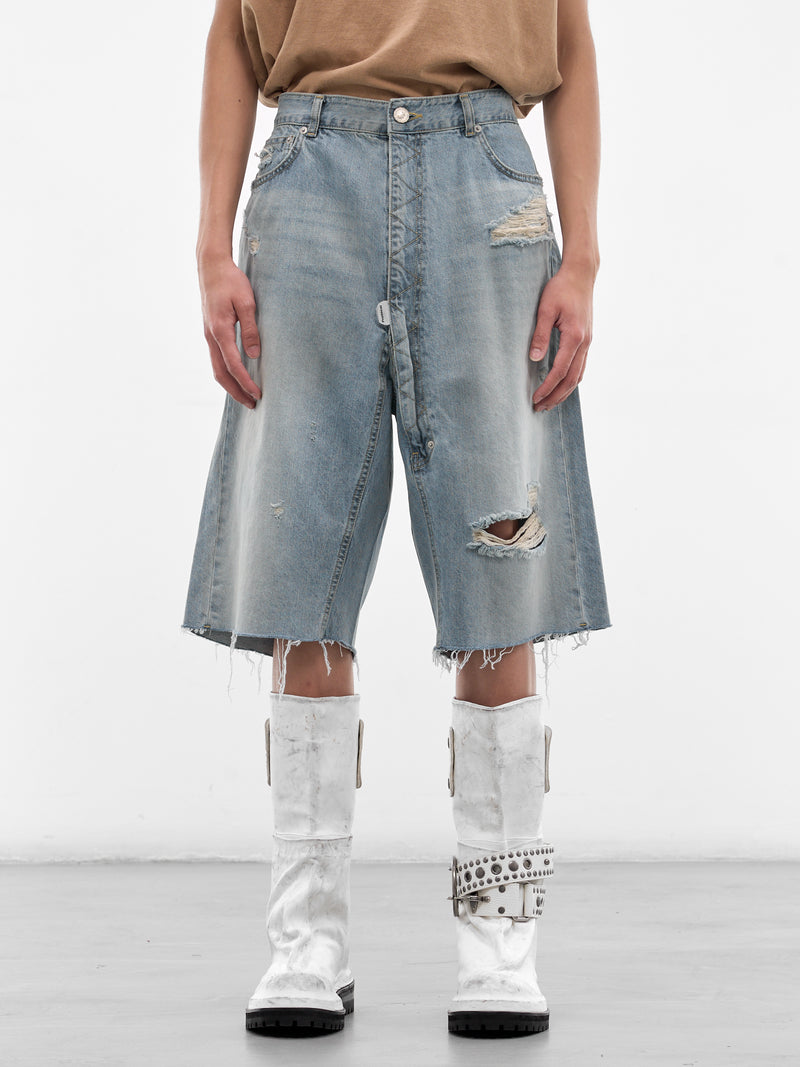 PROTOCOL INDEX Denim Shorts | H.Lorenzo - front